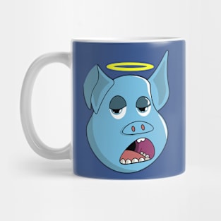 Angel Blue Pig Mug